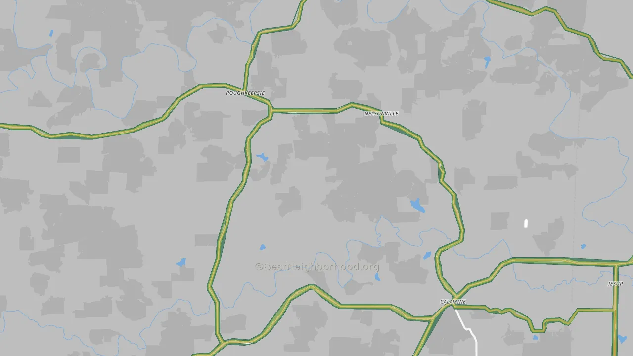 Poughkeepsie, AR Map of Noise Levels in Poughkeepsie