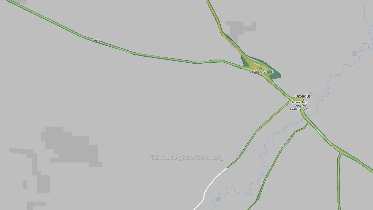 Powder River County, MT Map of Noise Levels in Powder River County