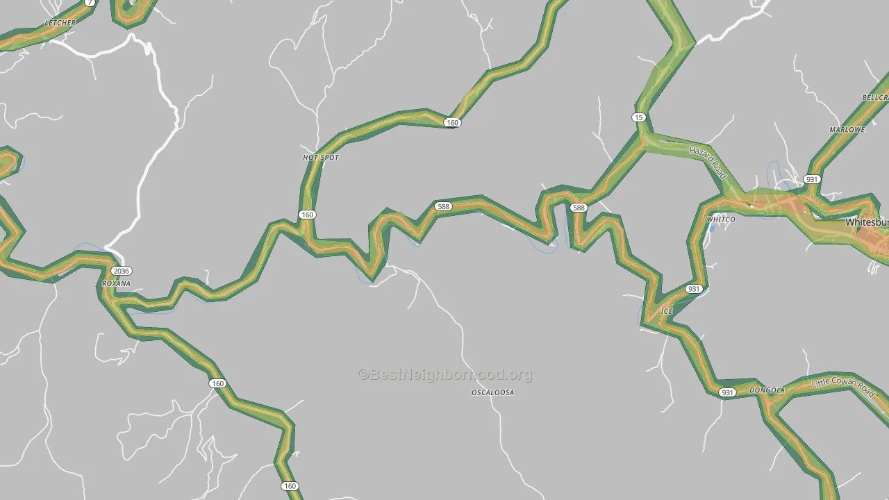Premium, KY Map of Noise Levels in Premium