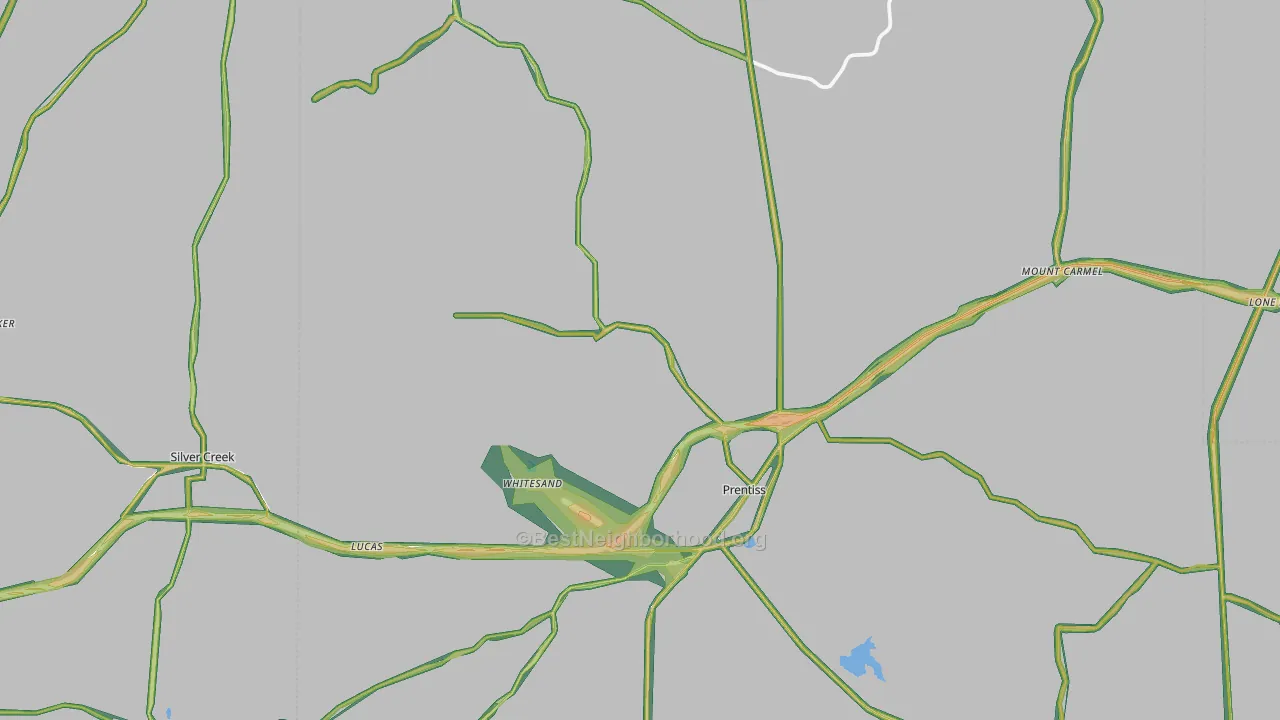 Prentiss, MS Map of Noise Levels in Prentiss