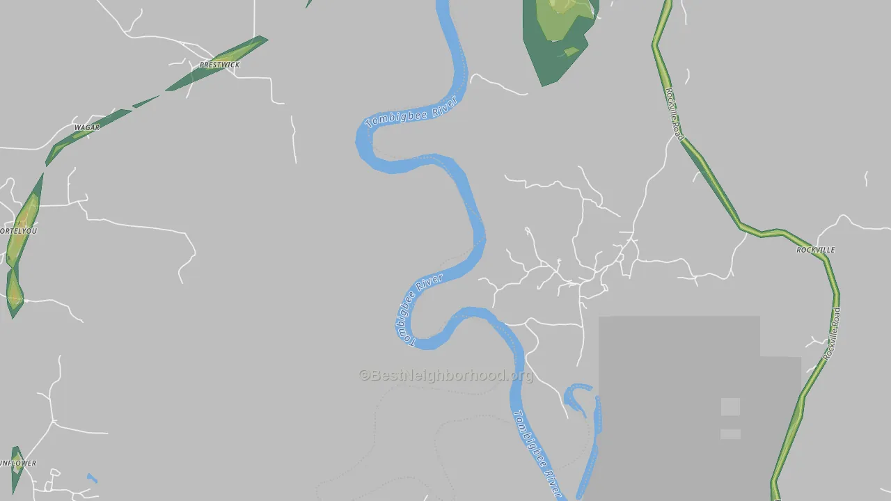Prestwick, AL Map of Noise Levels in Prestwick