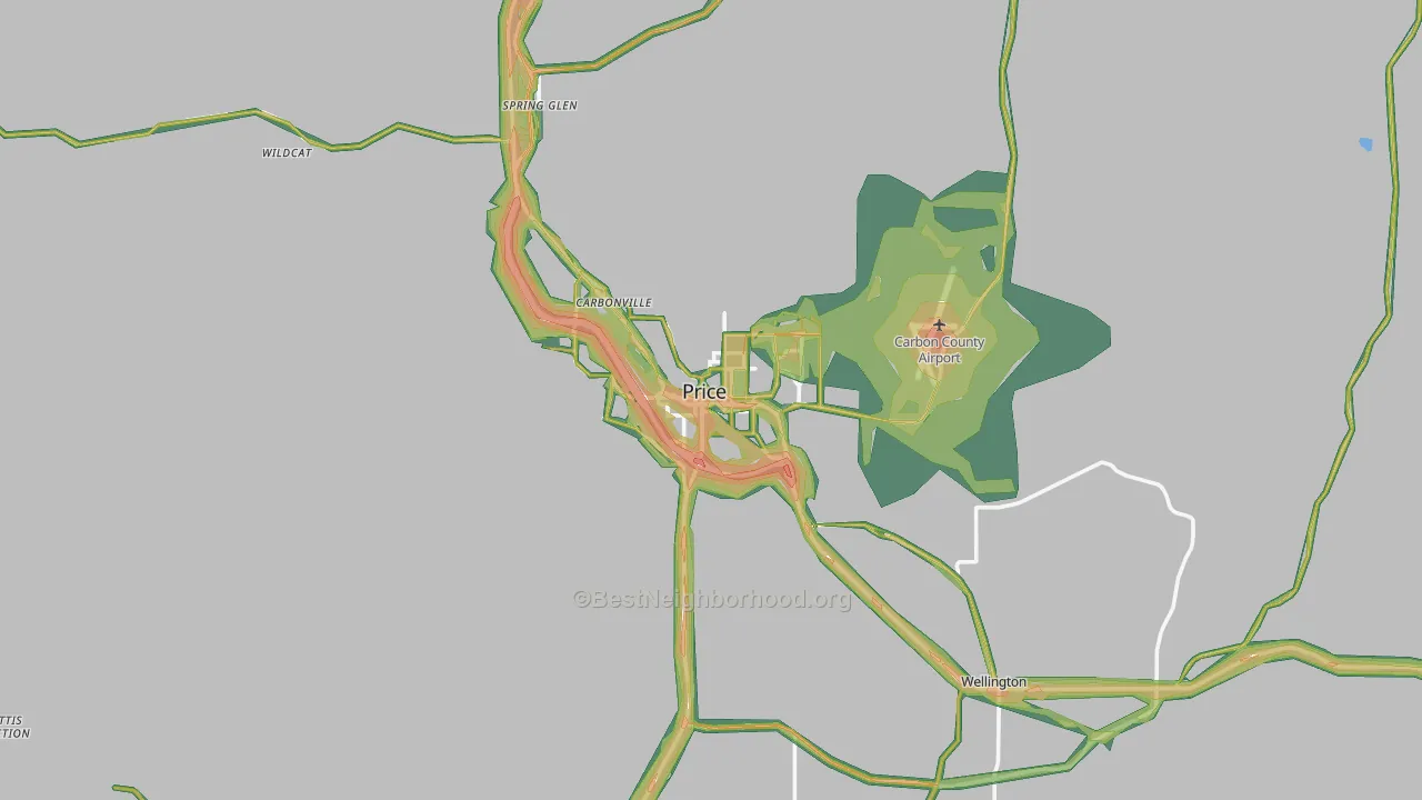 Price, UT Map of Noise Levels in Price