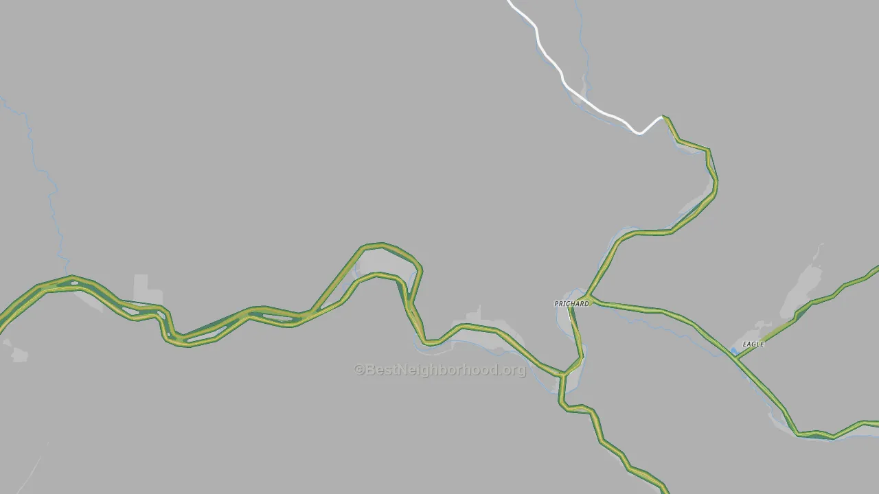 Prichard, ID Map of Noise Levels in Prichard