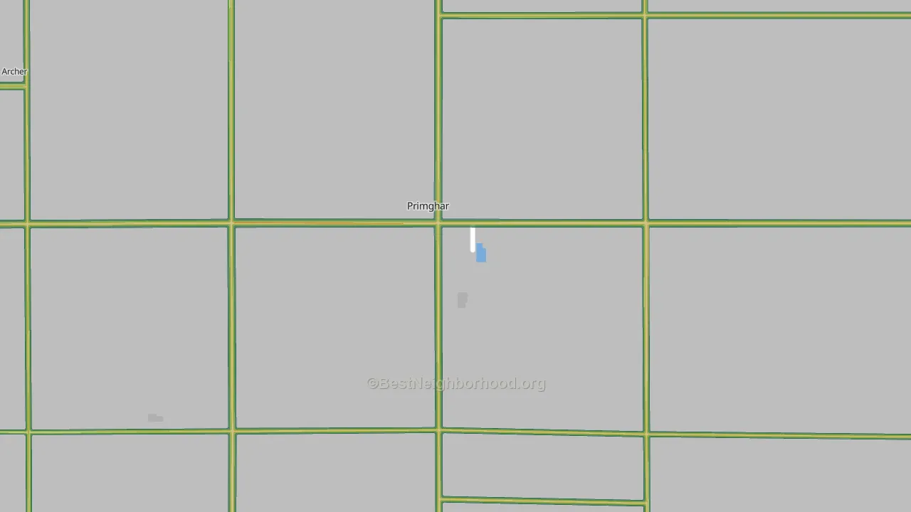 Primghar, IA Map of Noise Levels in Primghar
