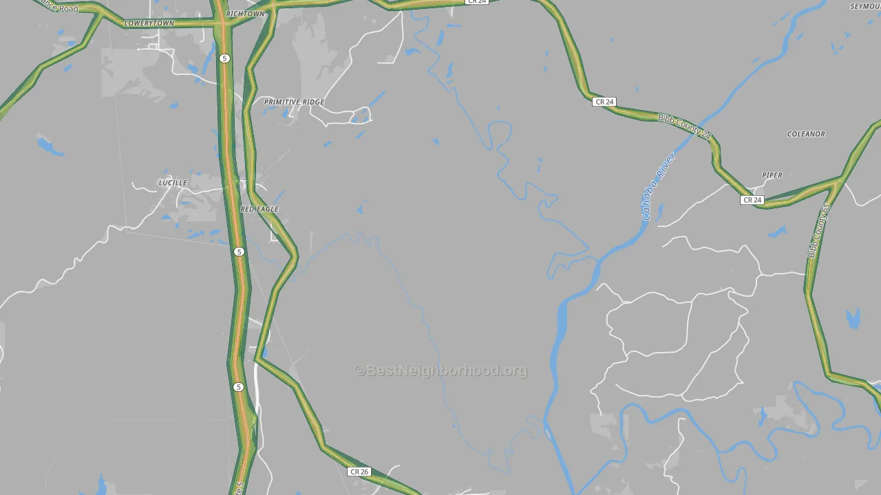 Primitive Ridge, AL Map of Noise Levels in Primitive Ridge