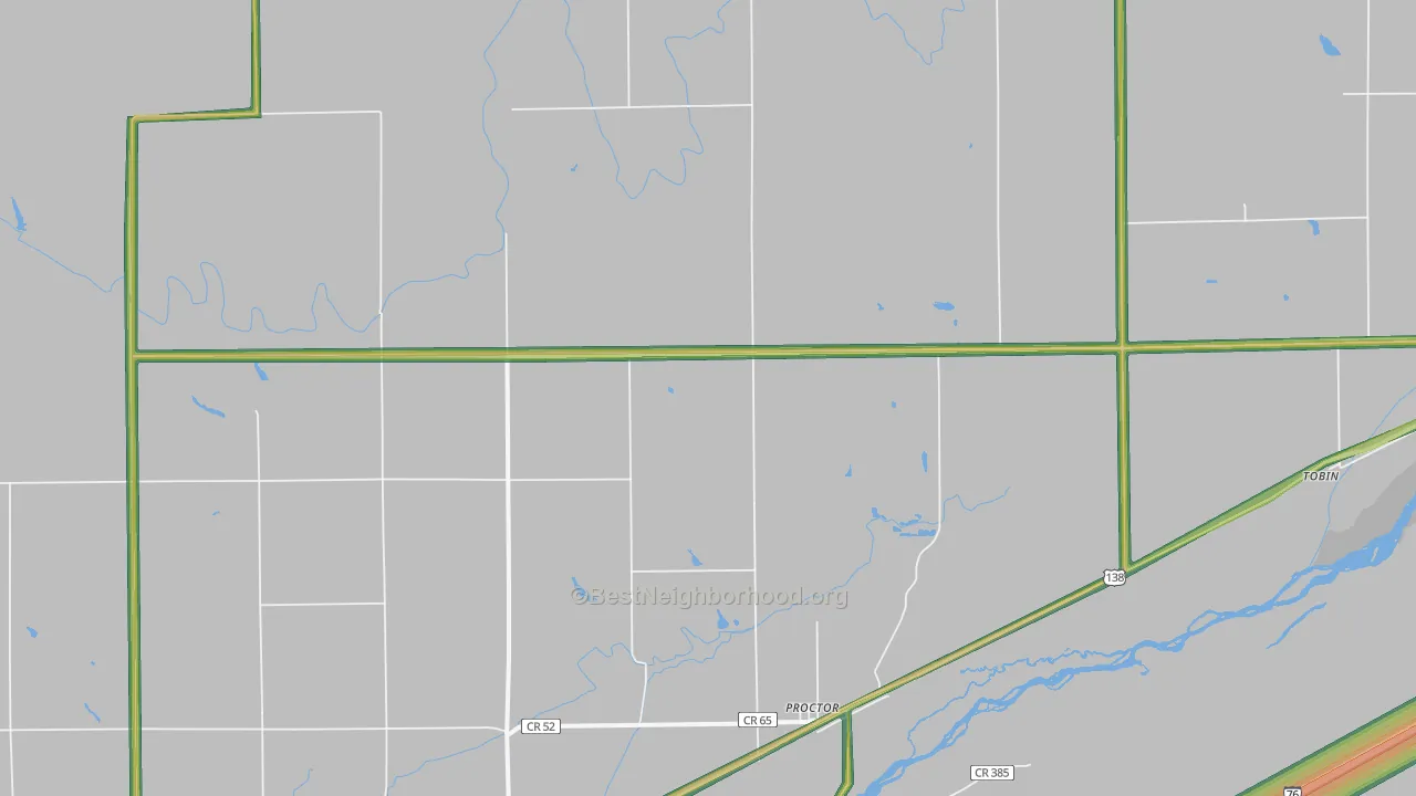 Proctor, CO Map of Noise Levels in Proctor