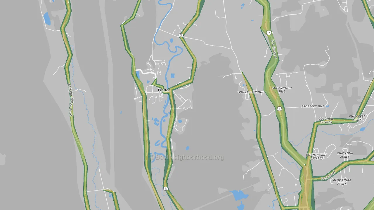 Proctor, VT Map of Noise Levels in Proctor