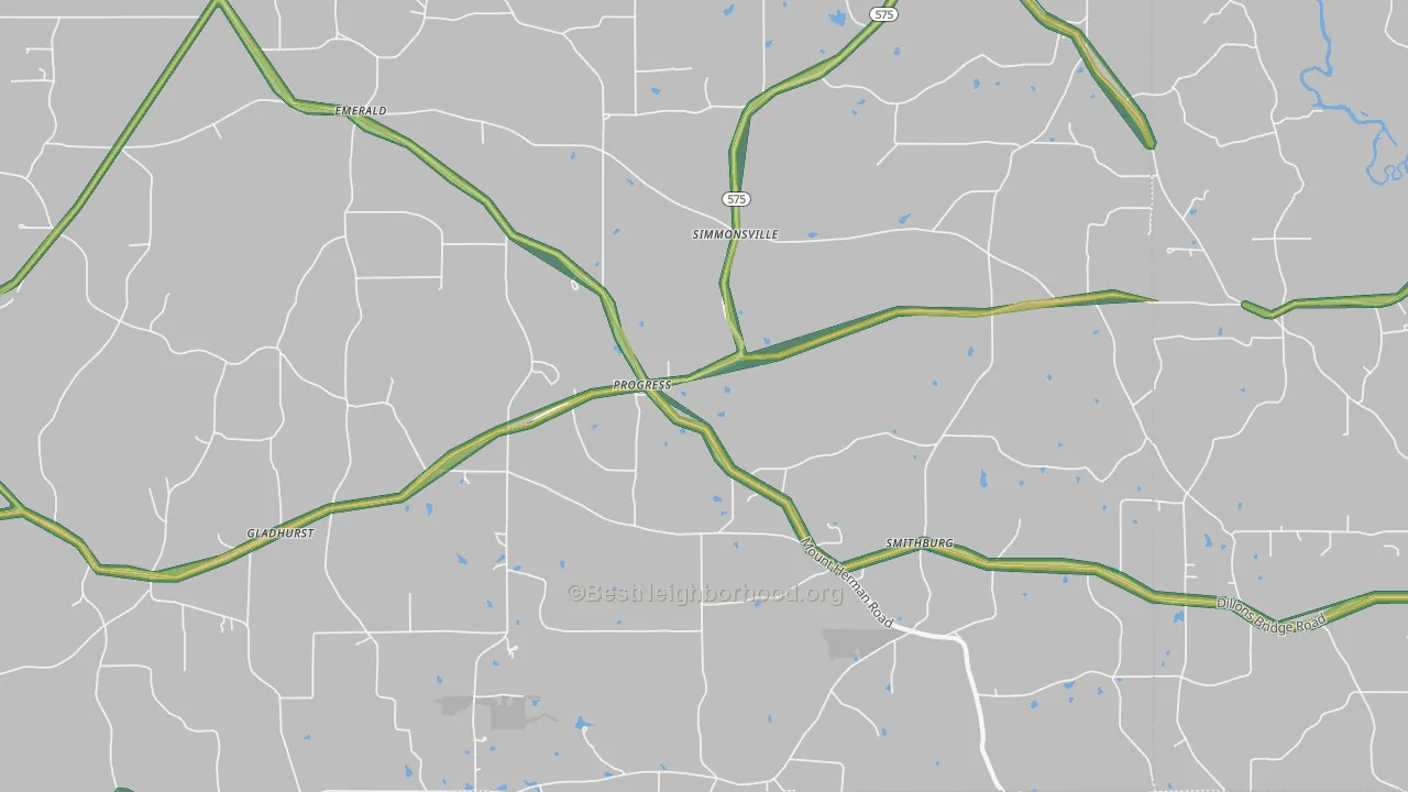 Progress, MS Map of Noise Levels in Progress