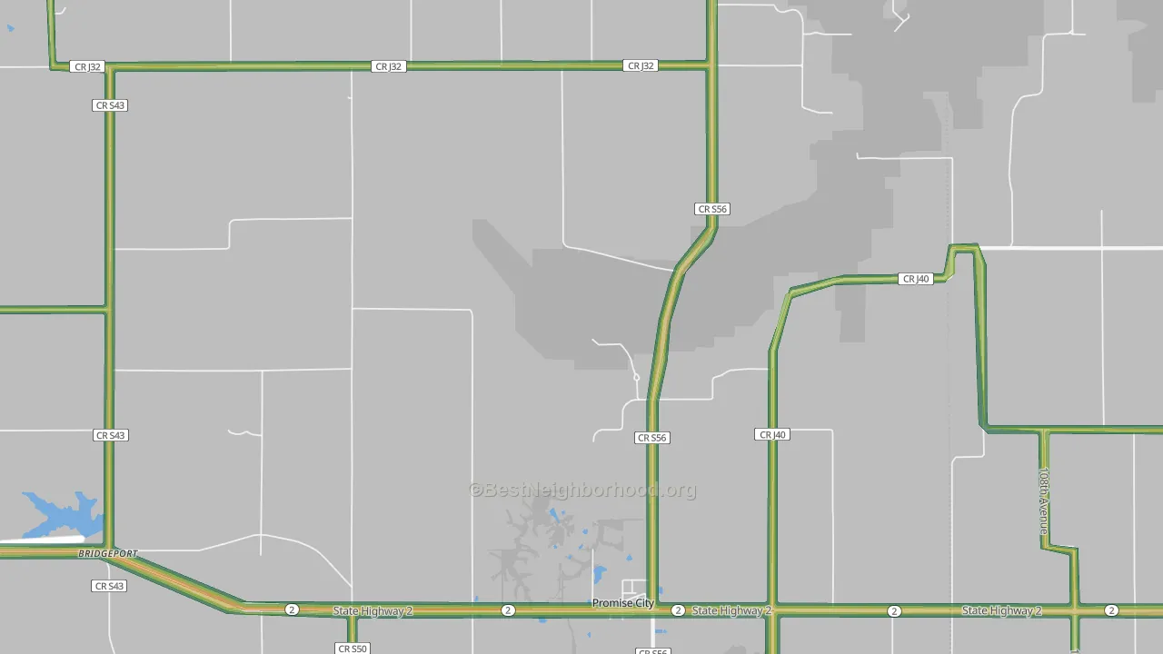 Promise City, IA Map of Noise Levels in Promise City