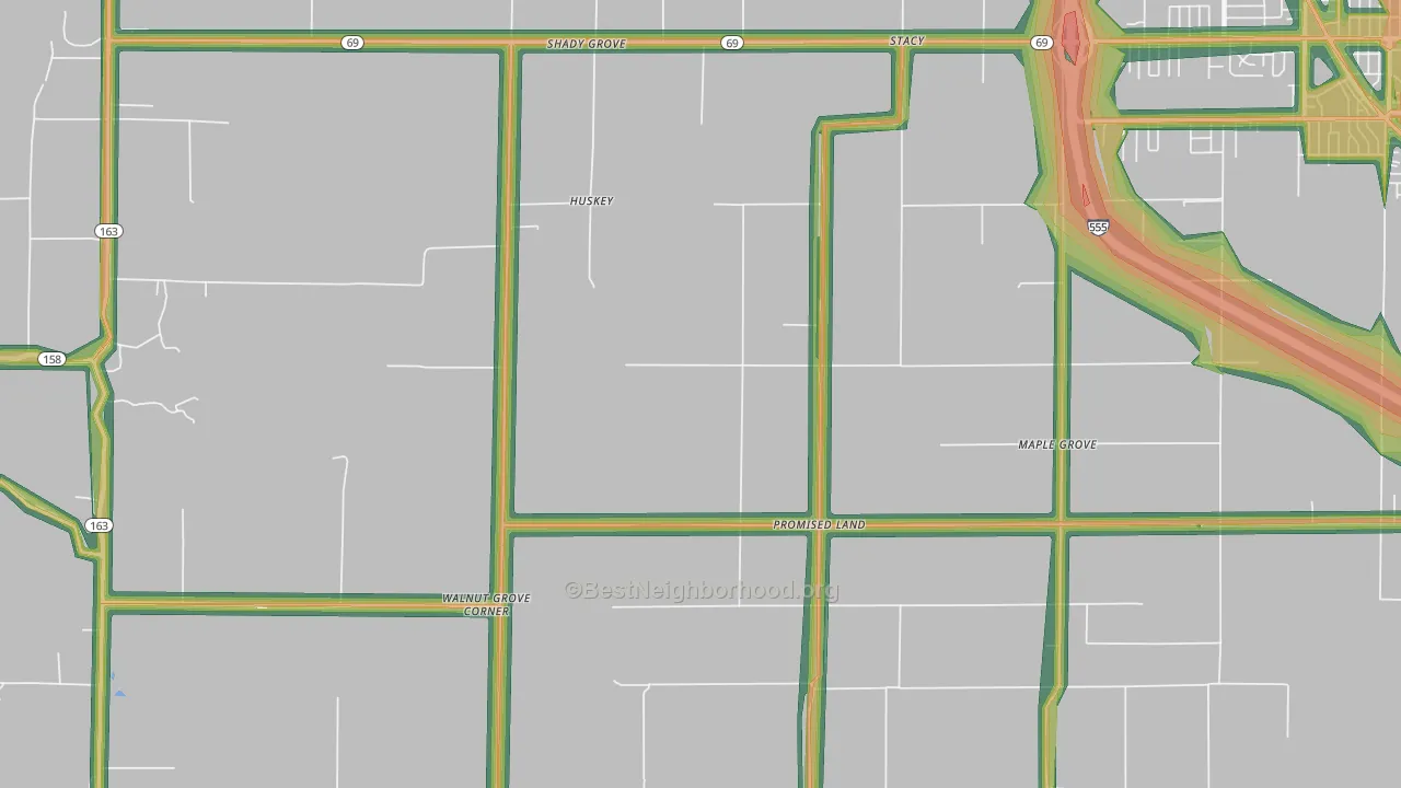 Promised Land, AR Map of Noise Levels in Promised Land