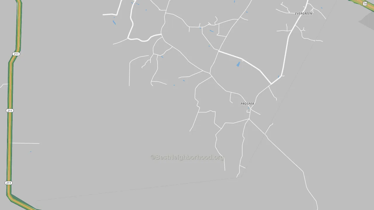 Prosper, NC Map of Noise Levels in Prosper