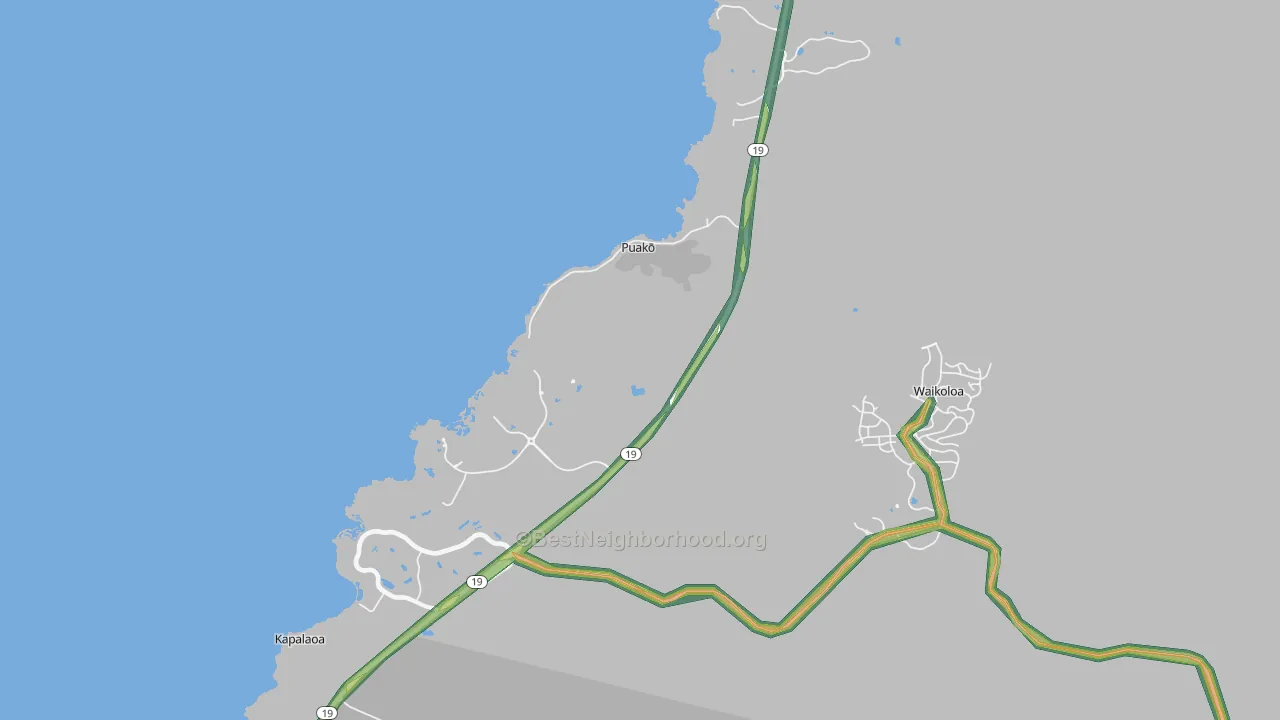 Puako, HI Map of Noise Levels in Puako