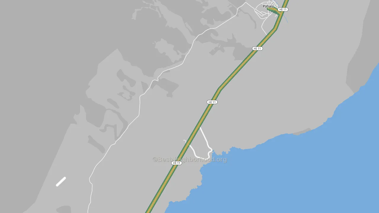 Punaluu, HI Map of Noise Levels in Punaluu