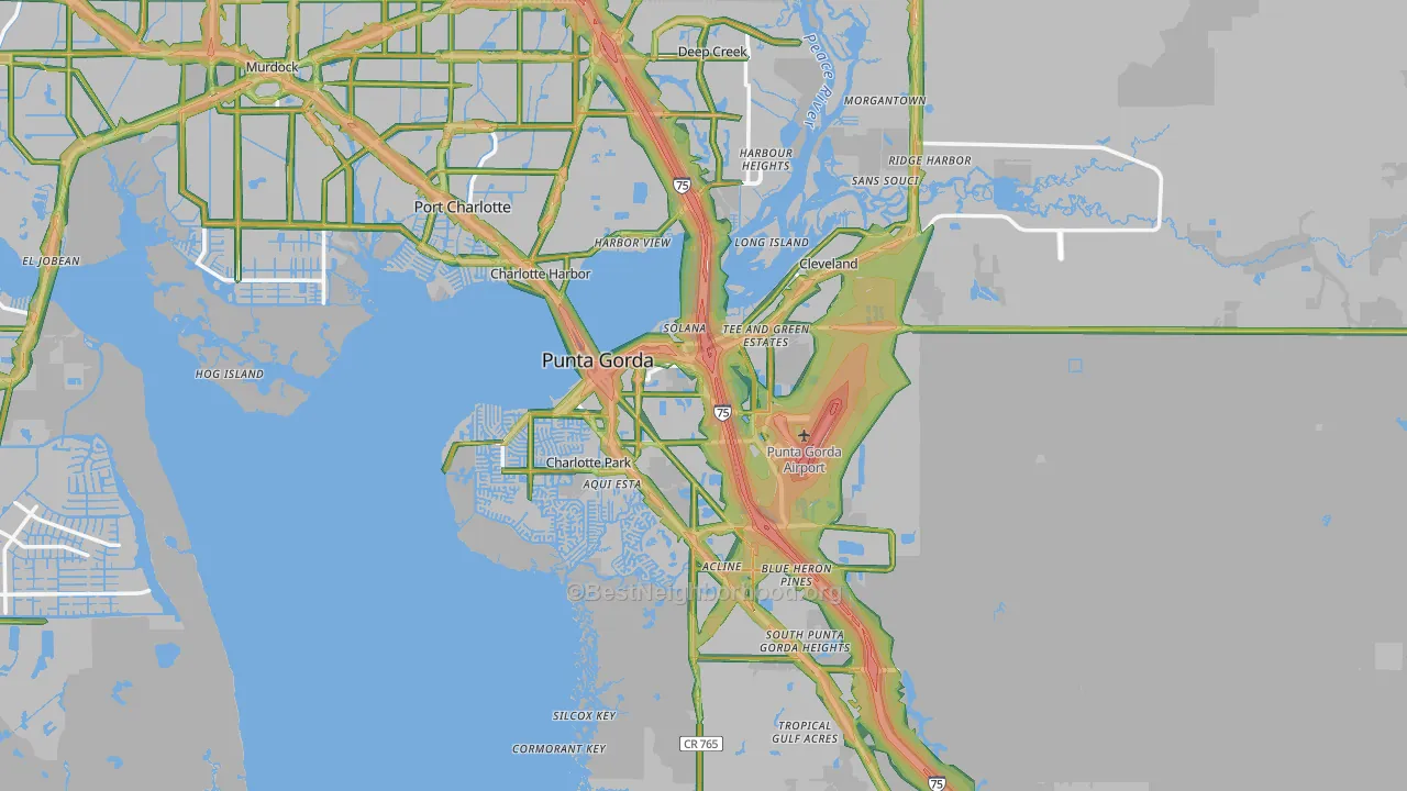 Punta Gorda, FL Map of Noise Levels in Punta Gorda