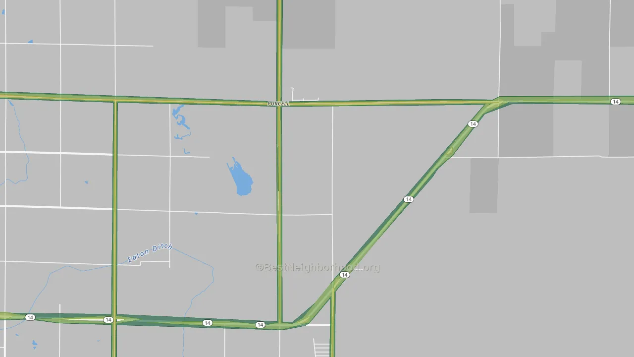 Purcell, CO Map of Noise Levels in Purcell