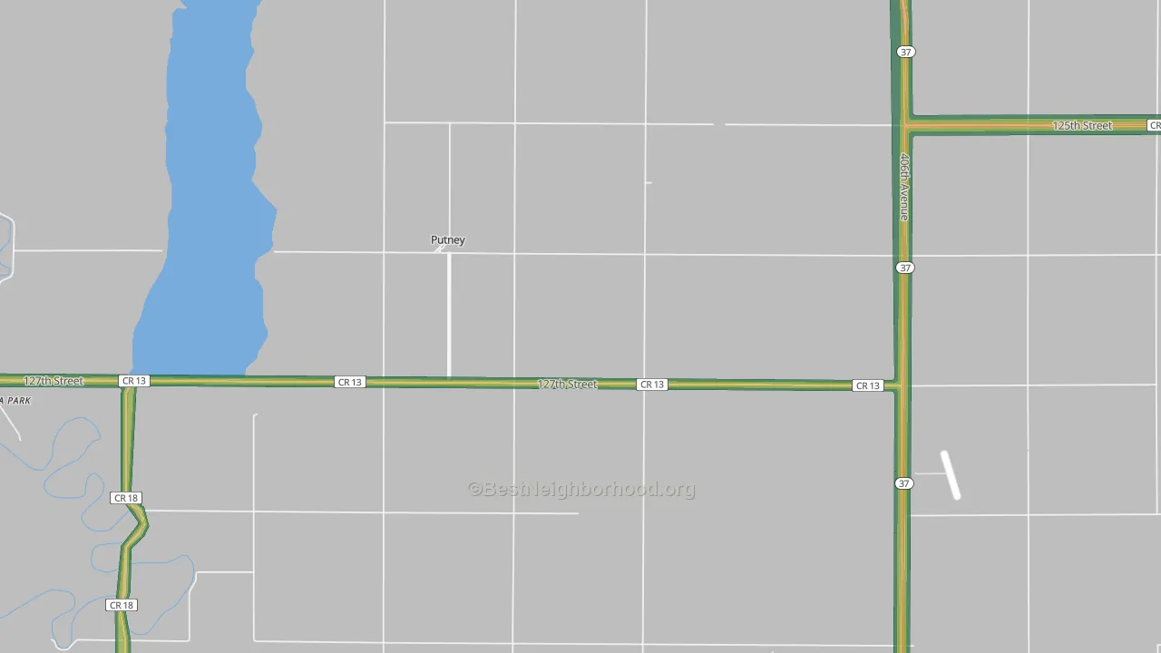 Putney, SD Map of Noise Levels in Putney
