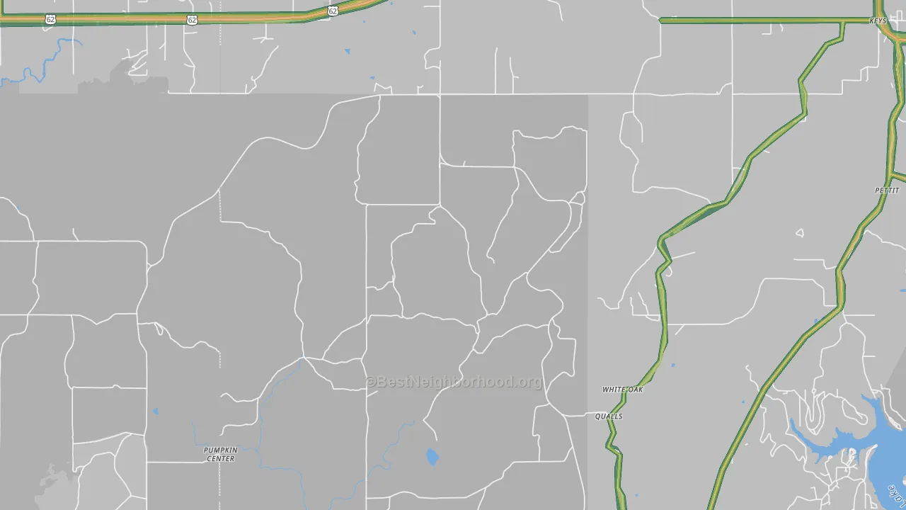Qualls, OK Map of Noise Levels in Qualls