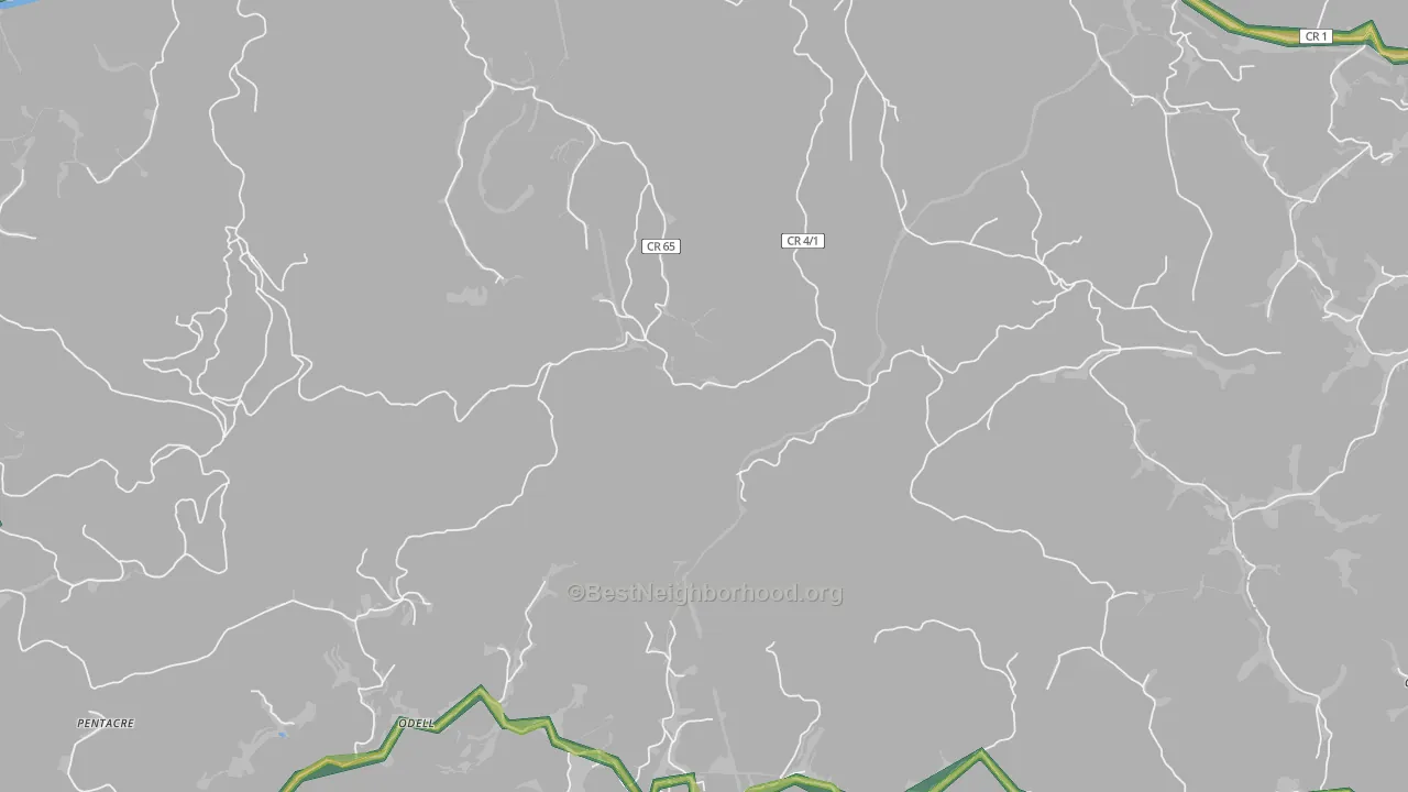 Quick, WV Map of Noise Levels in Quick
