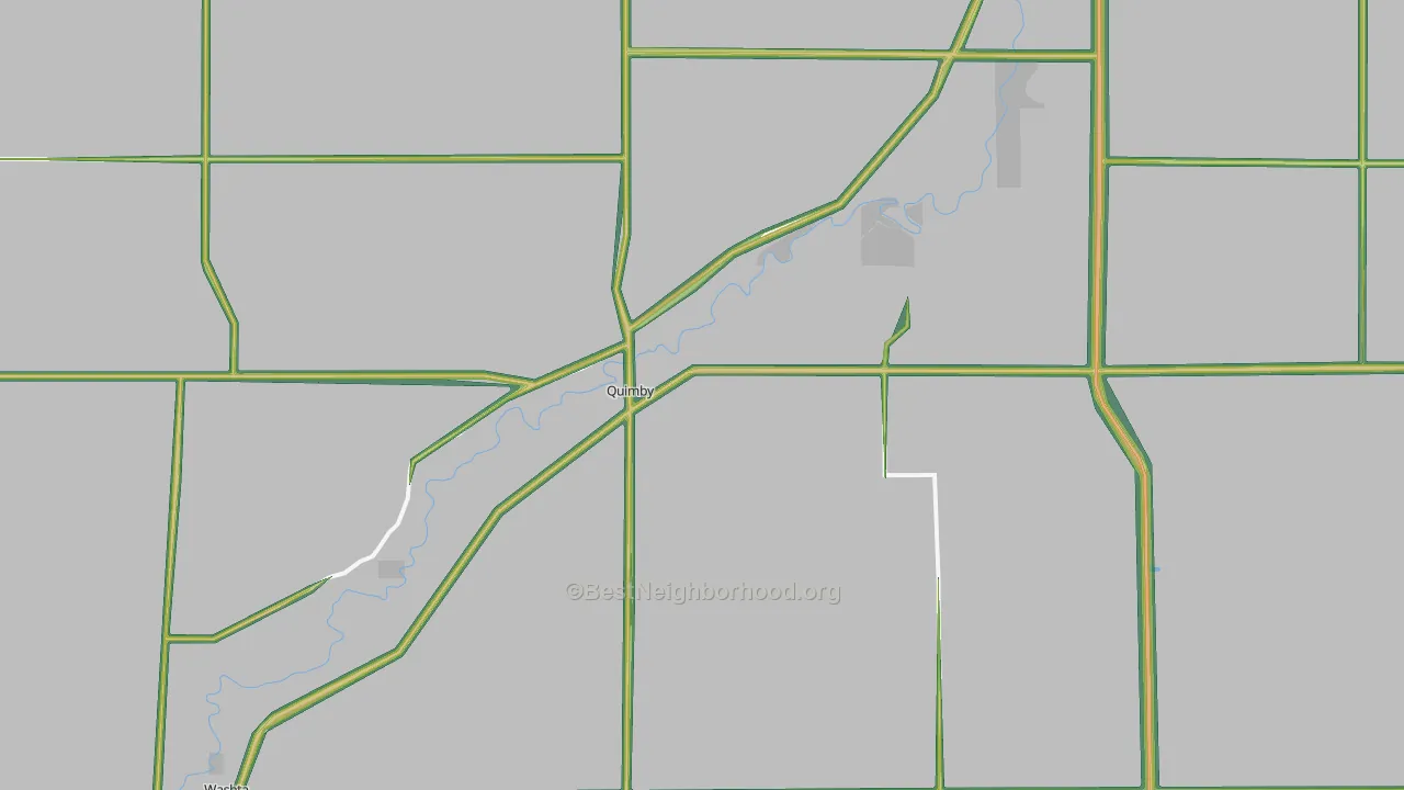Quimby, IA Map of Noise Levels in Quimby