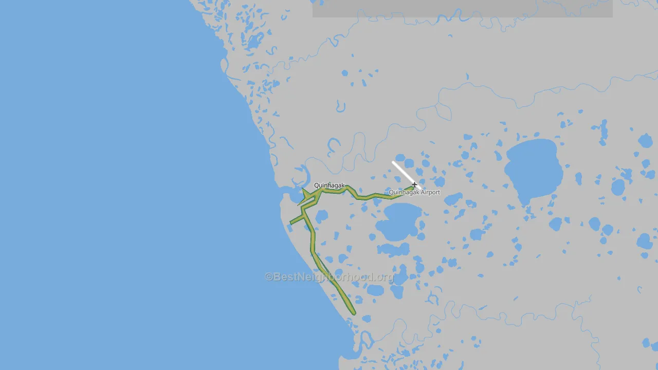 Quinhagak, AK Map of Noise Levels in Quinhagak