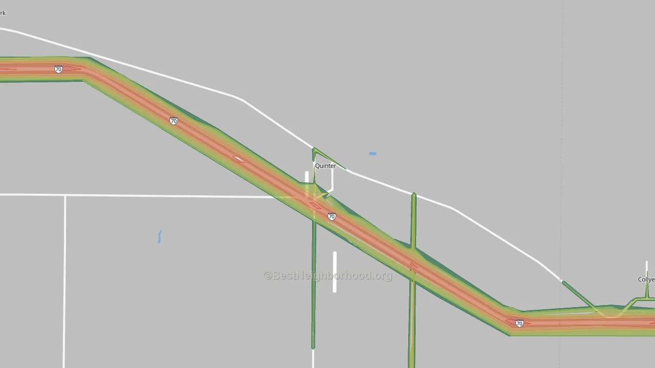 Quinter, KS Map of Noise Levels in Quinter