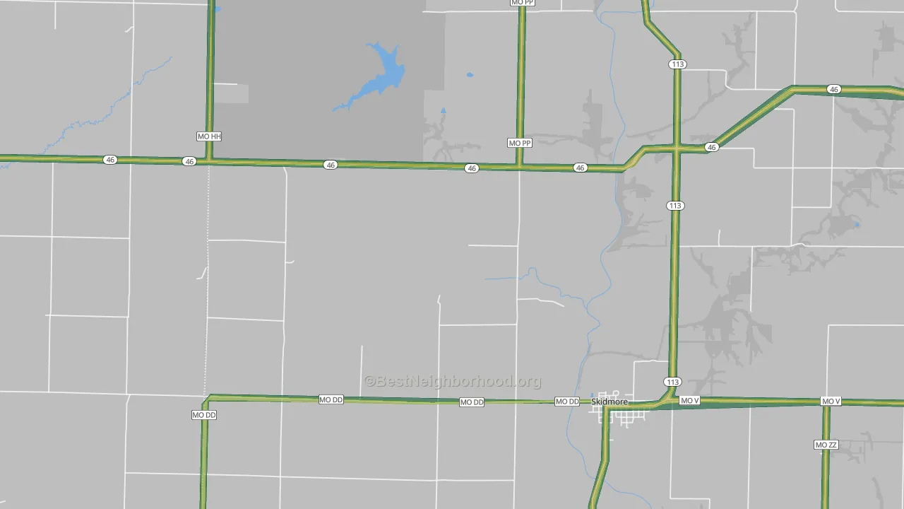 Quitman, MO Map of Noise Levels in Quitman