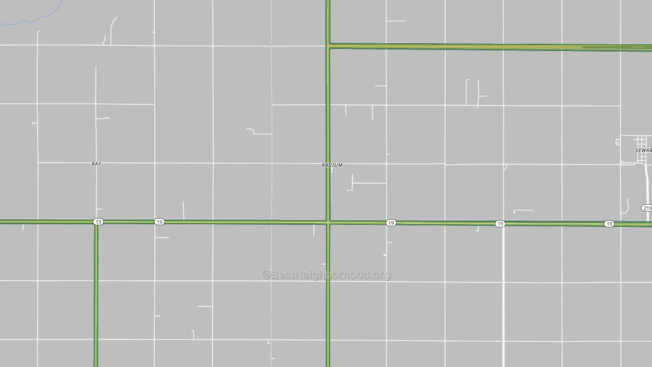 Radium, KS Map of Noise Levels in Radium