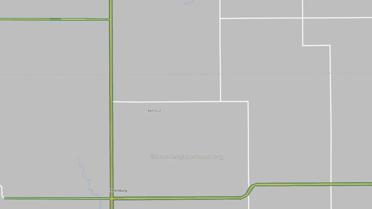 Raeville, NE Map of Noise Levels in Raeville