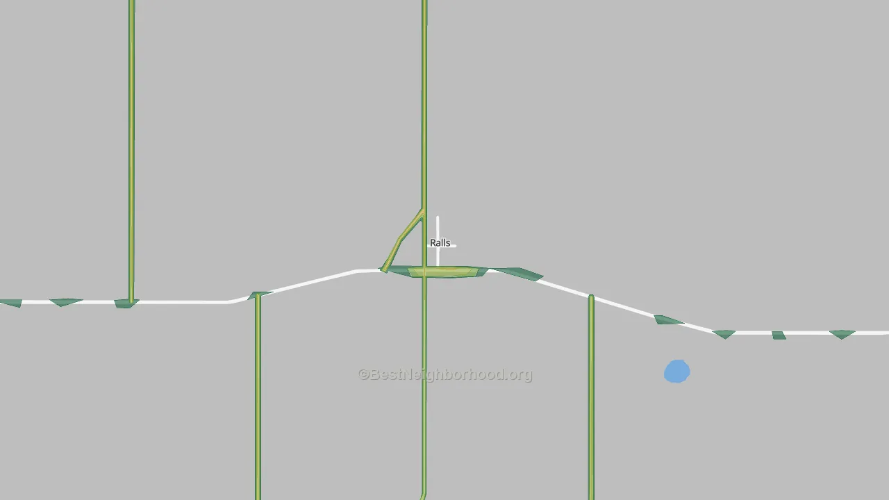 Ralls, TX Map of Noise Levels in Ralls