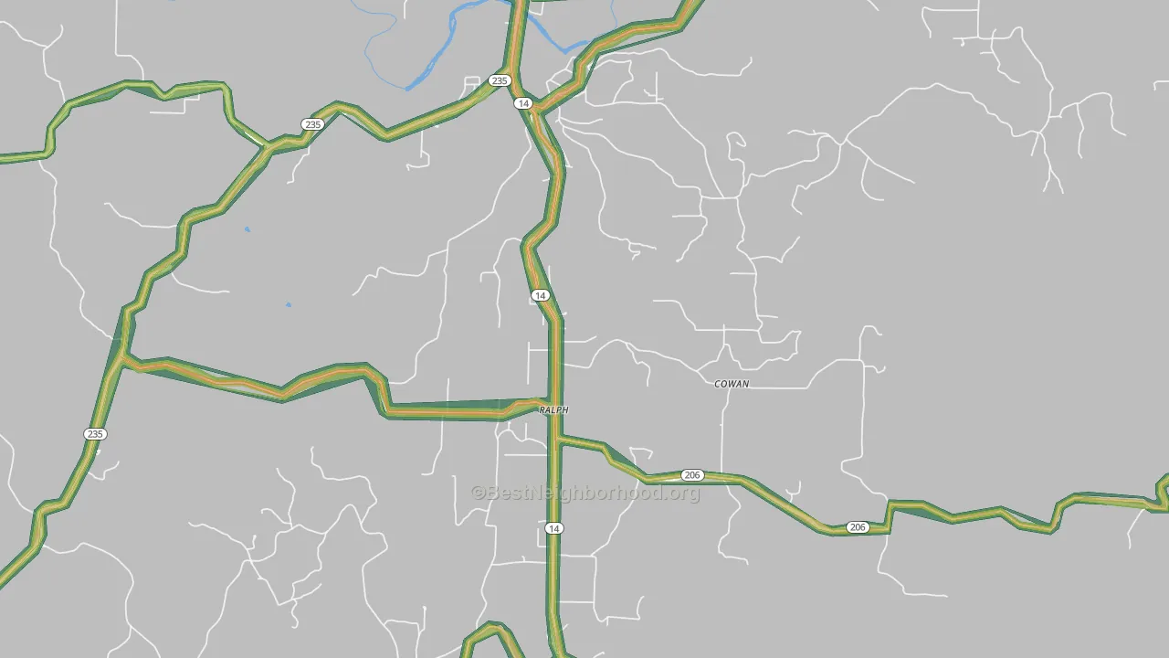 Ralph, AR Map of Noise Levels in Ralph