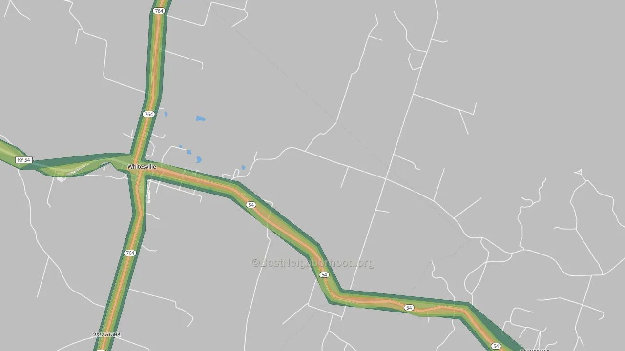 Ralph, KY Map of Noise Levels in Ralph