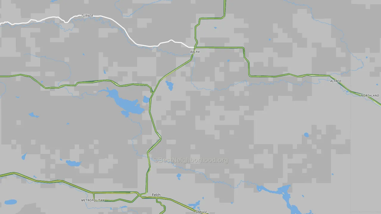 Ralph, MI Map of Noise Levels in Ralph