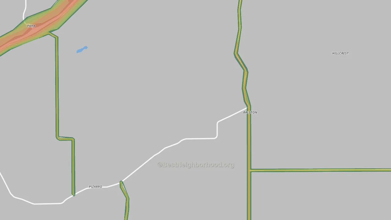 Ralston, WA Map of Noise Levels in Ralston