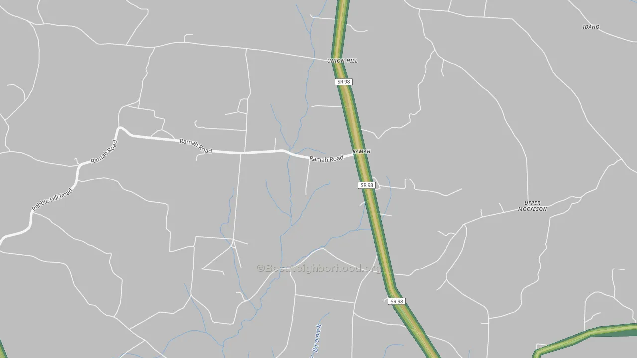 Ramah, TN Map of Noise Levels in Ramah