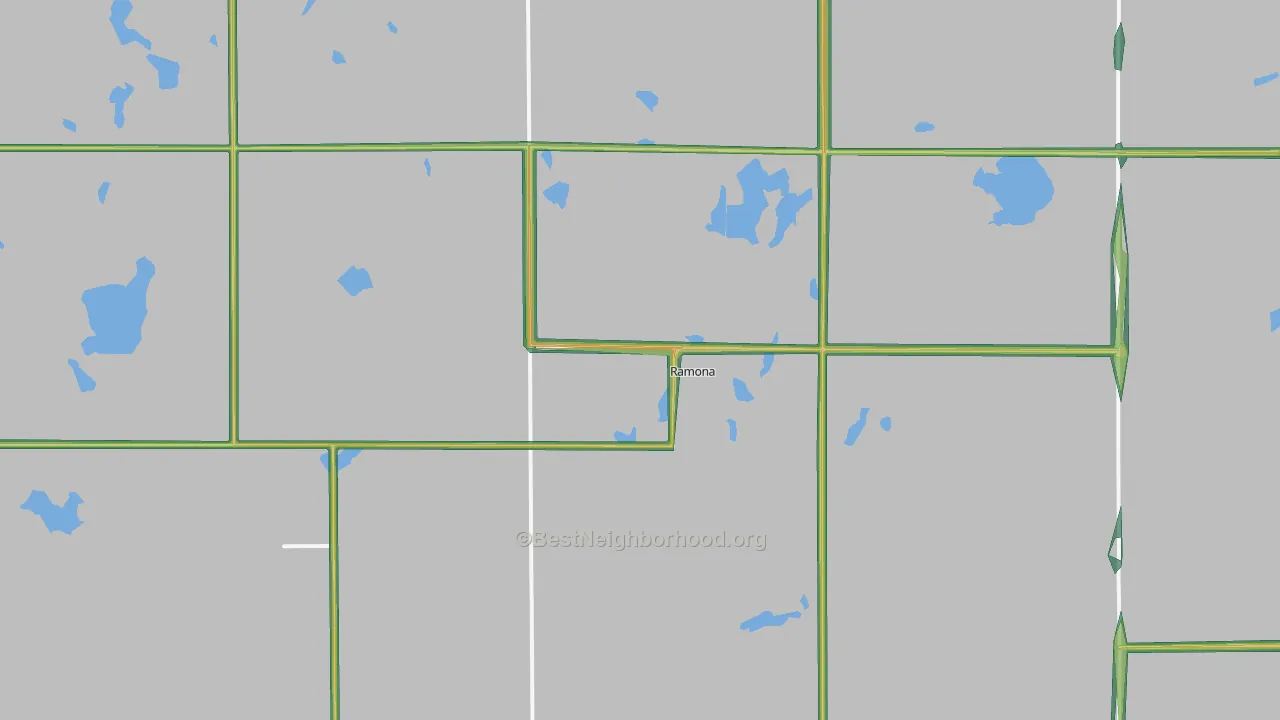 Ramona, SD Map of Noise Levels in Ramona