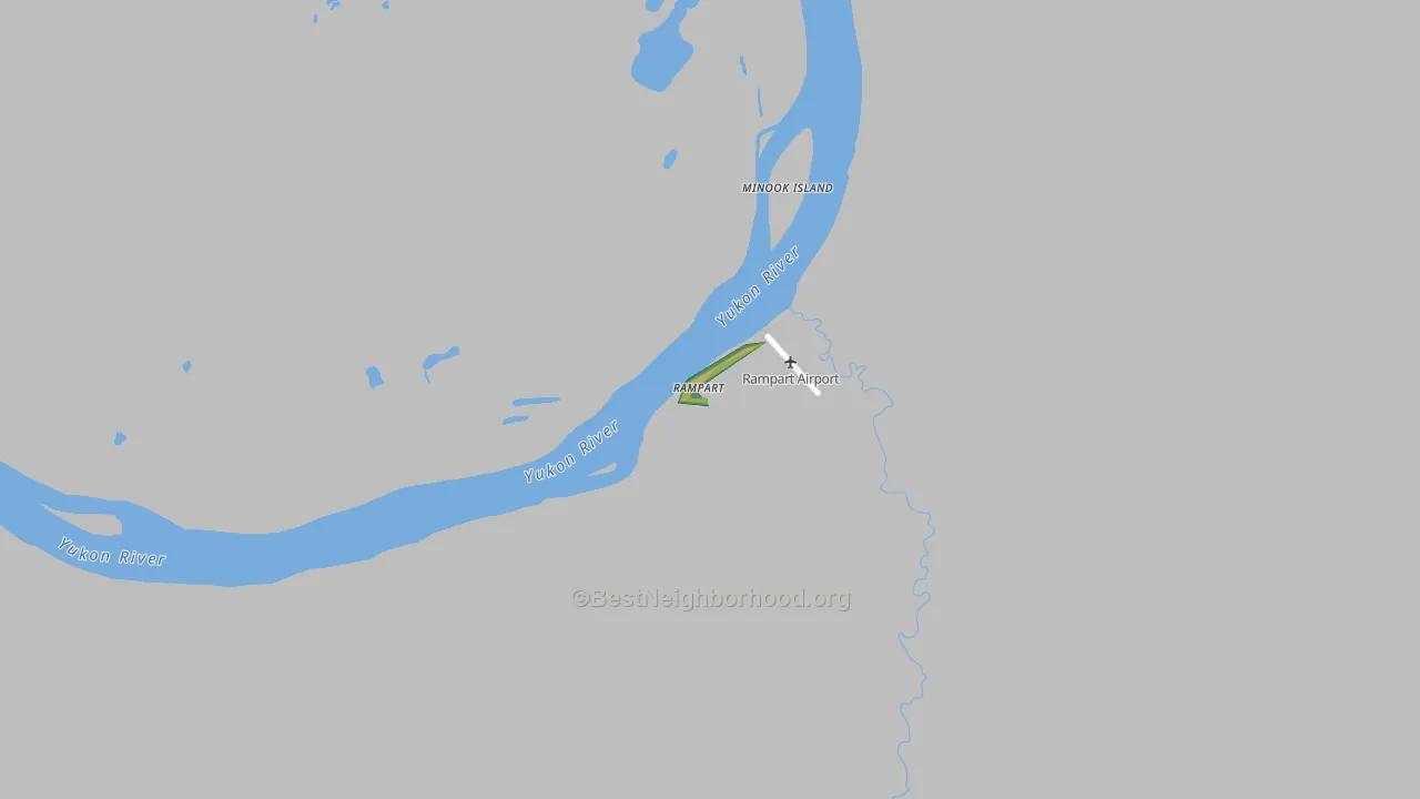 Rampart, AK Map of Noise Levels in Rampart