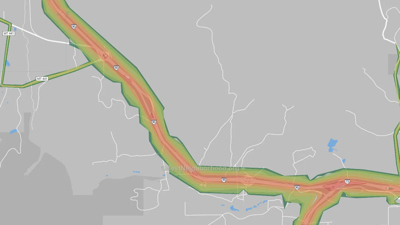 Ramsay, MT Map of Noise Levels in Ramsay