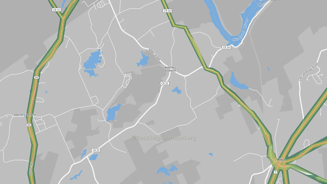 Randall Corner, NY Map of Noise Levels in Randall Corner