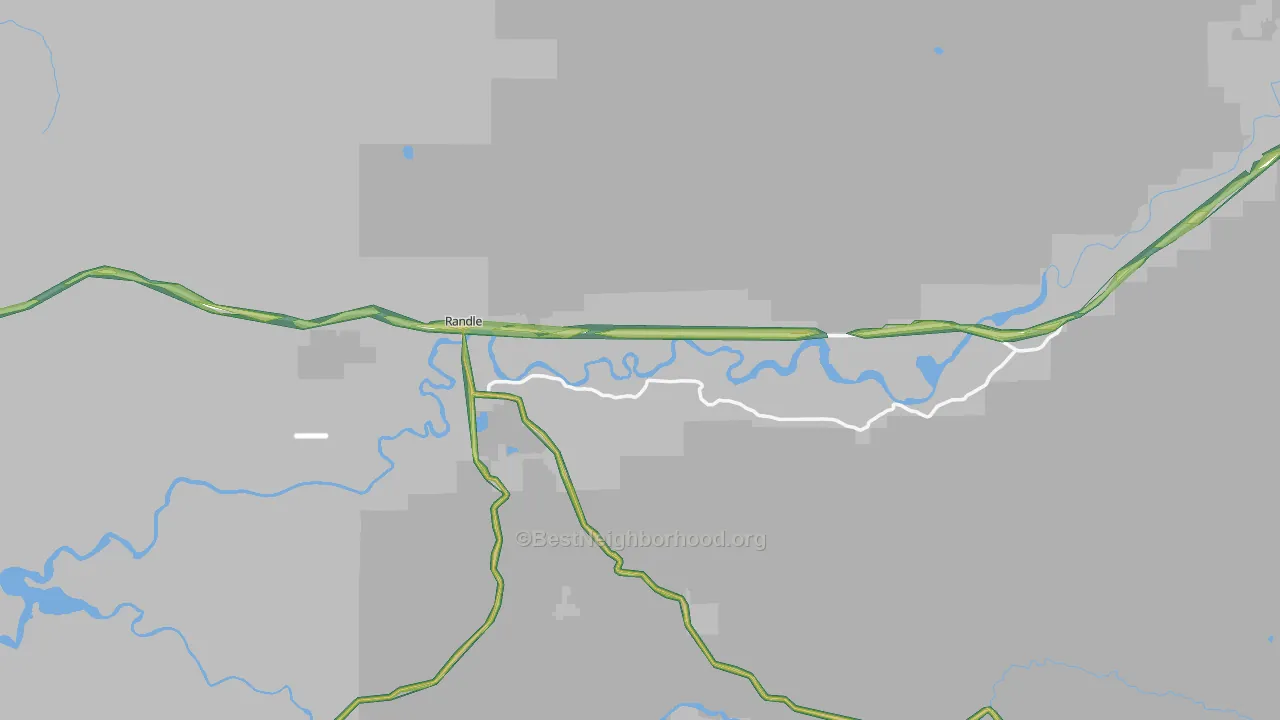 Randle, WA Map of Noise Levels in Randle