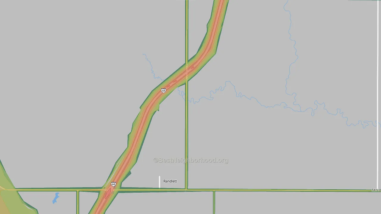Randlett, OK Map of Noise Levels in Randlett
