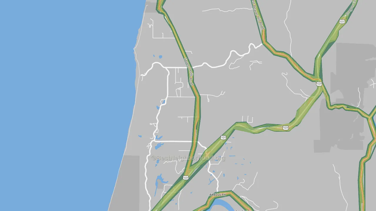 Randolph, OR Map of Noise Levels in Randolph