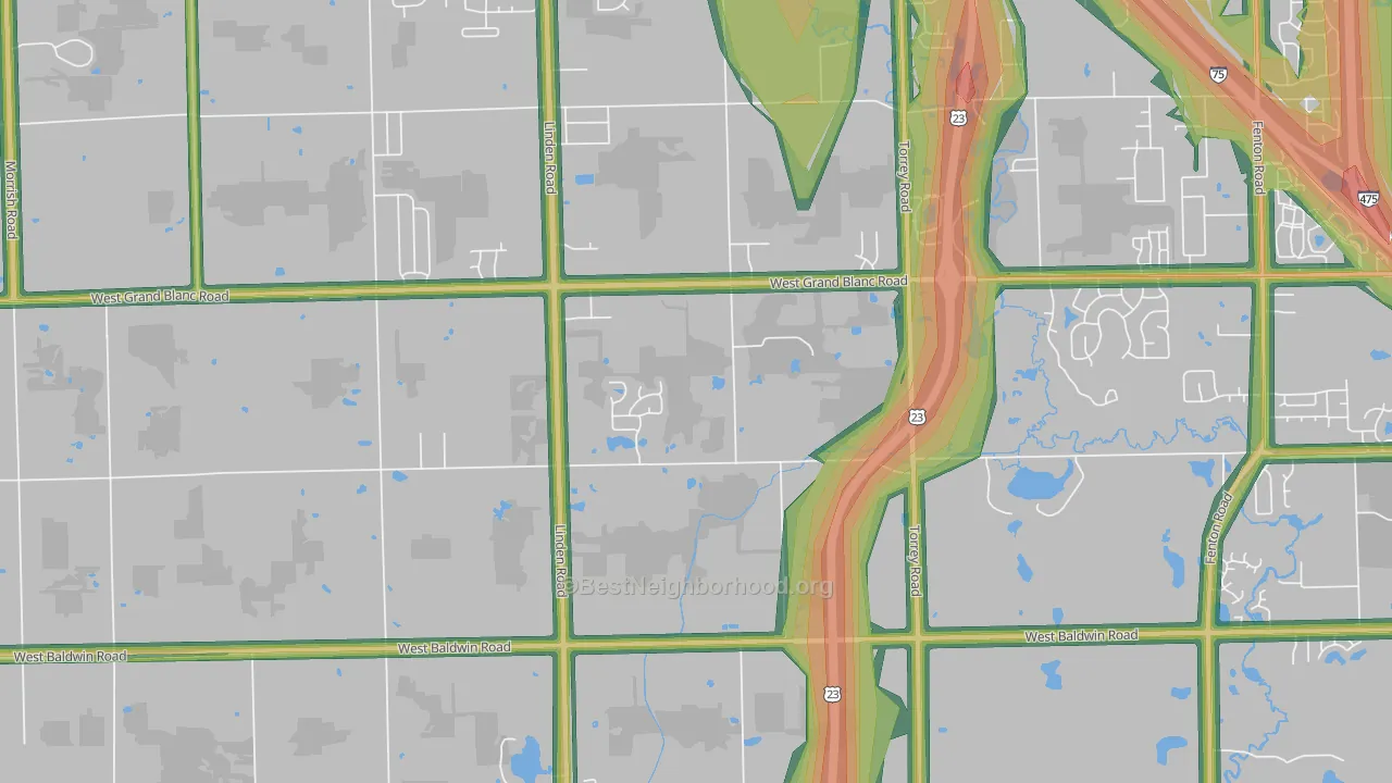 Rankin, MI Map of Noise Levels in Rankin