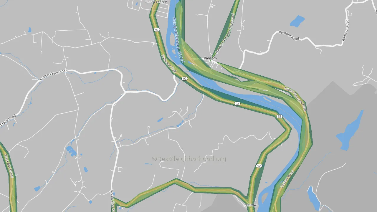 Ransom, PA Map of Noise Levels in Ransom