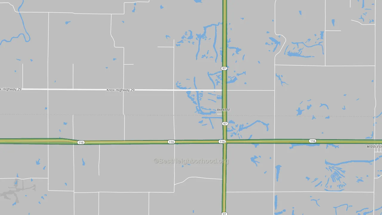Rapatee, IL Map of Noise Levels in Rapatee
