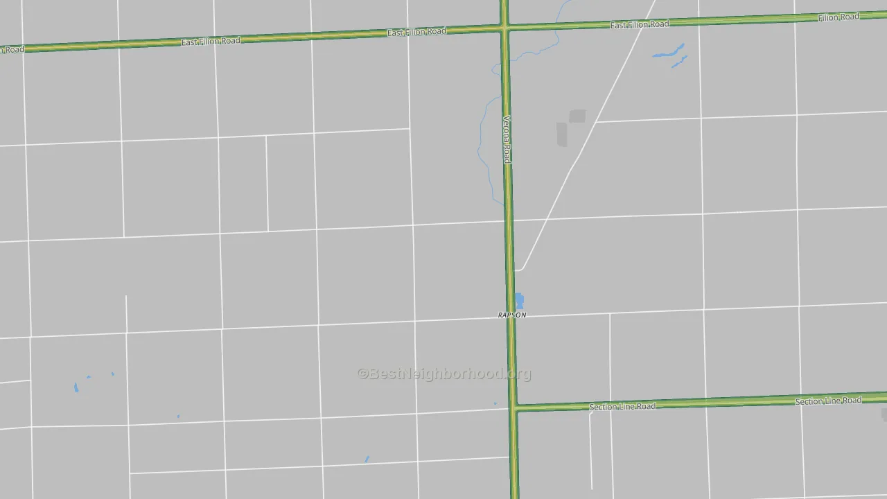 Rapson, MI Map of Noise Levels in Rapson