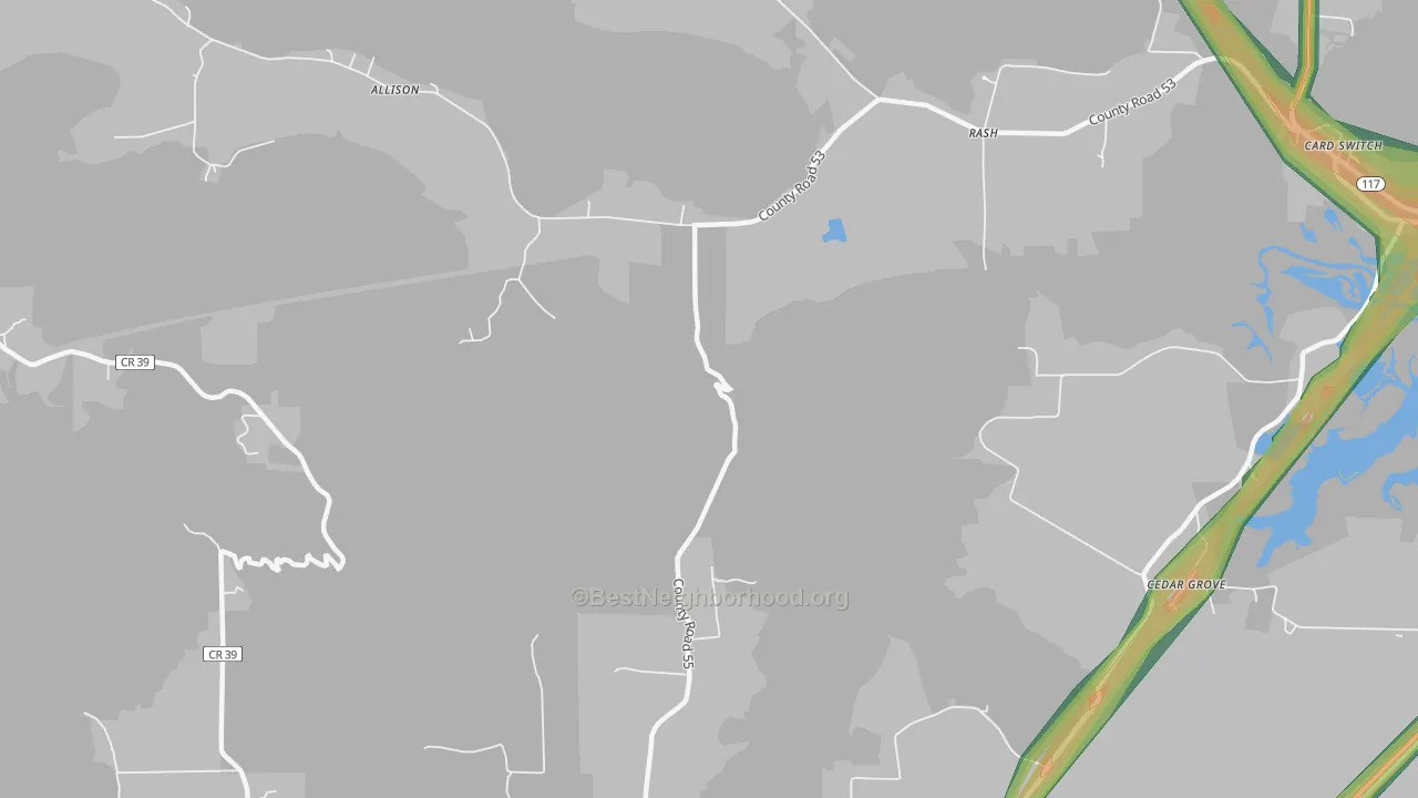 Rash, AL Map of Noise Levels in Rash