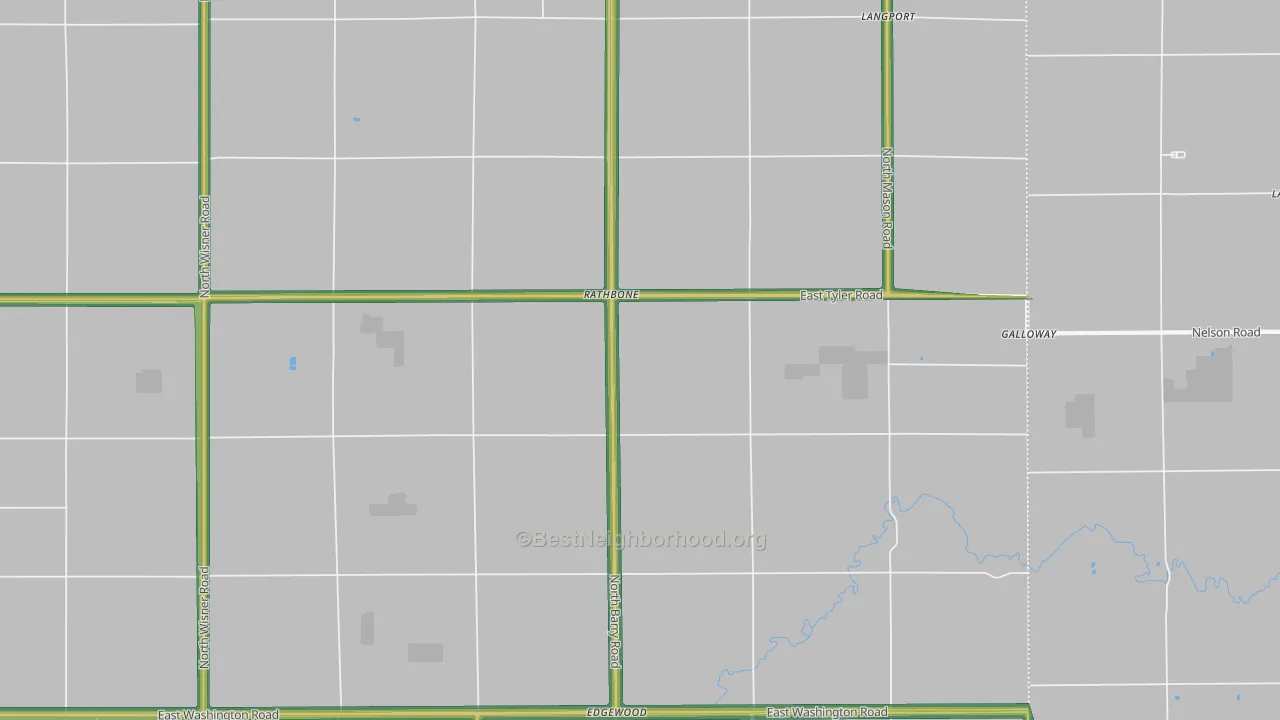 Rathbone, MI Map of Noise Levels in Rathbone