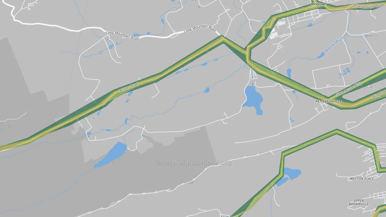 Raven Run, PA Map of Noise Levels in Raven Run