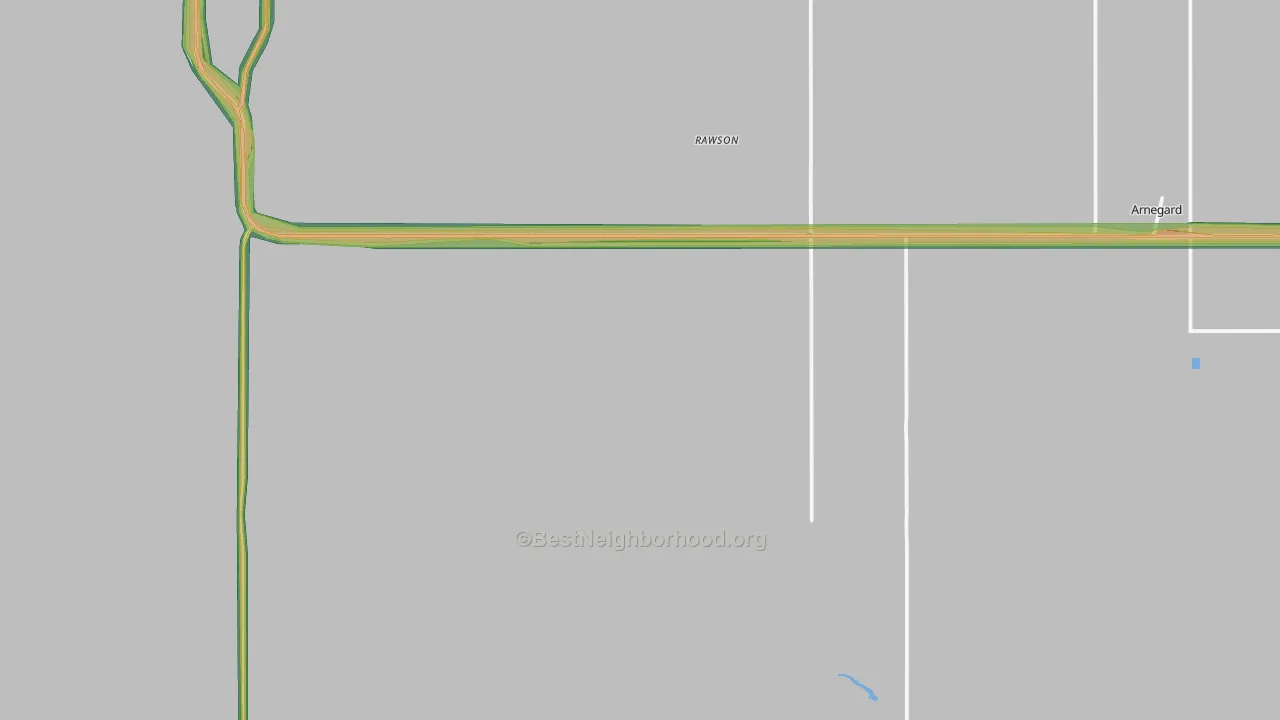 Rawson, ND Map of Noise Levels in Rawson