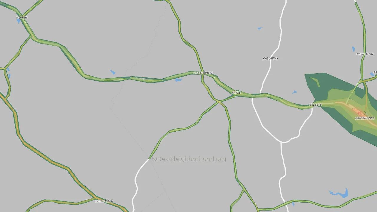 Rayle, GA Map of Noise Levels in Rayle